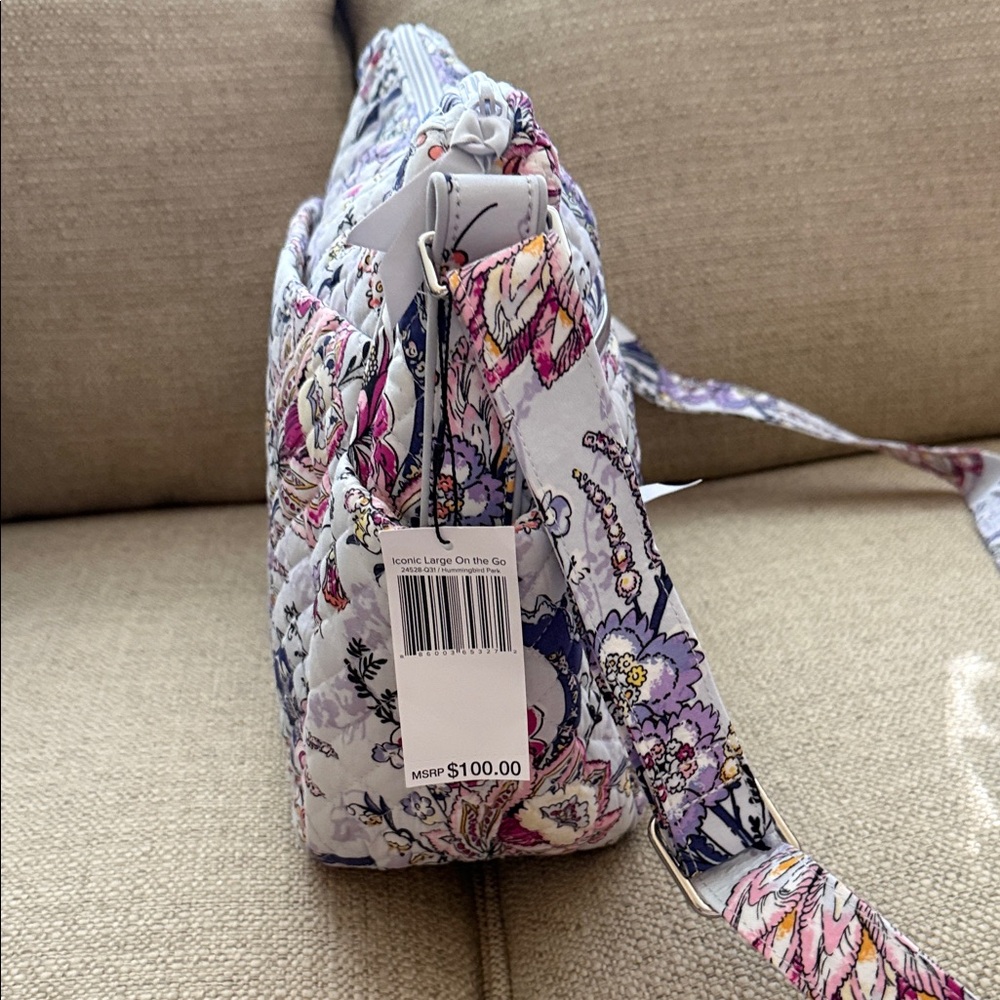 Vera Bradley Hummingbird Park Floral Quilted Crossbody Bag #27 - Picture 4 of 6